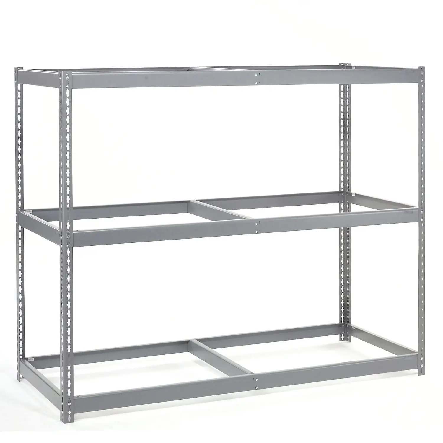 Wide Span Rack With 3 Shelves No Deck. 900 Lb Capacity Per Level. 72W x 24D x 84H