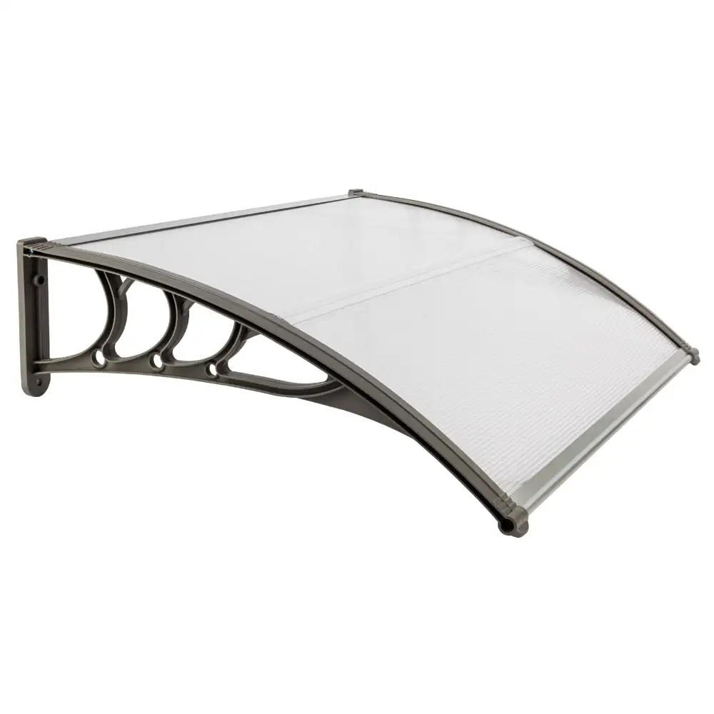 1PCS Polycarbonate Window Awning Door Canopy for UV Rain Snow Sunlight Protection. White Gray