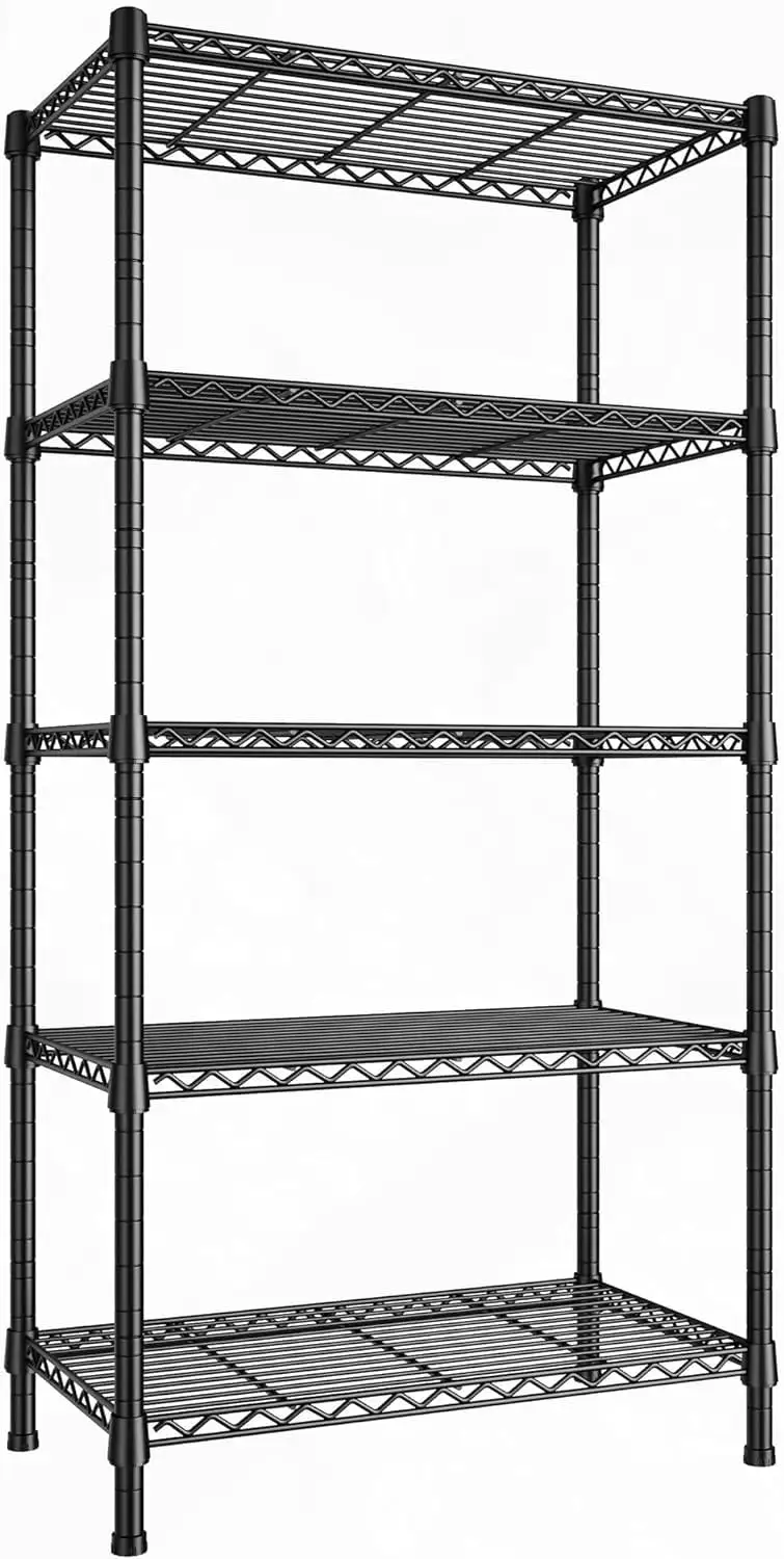 Wire Shelving Rack 5-Tier Metal Shelves for Storage Adjustable Garage Shelving Heavy Duty Storage Shelves for Storage Rack. 24 W X 14 D X 59 H