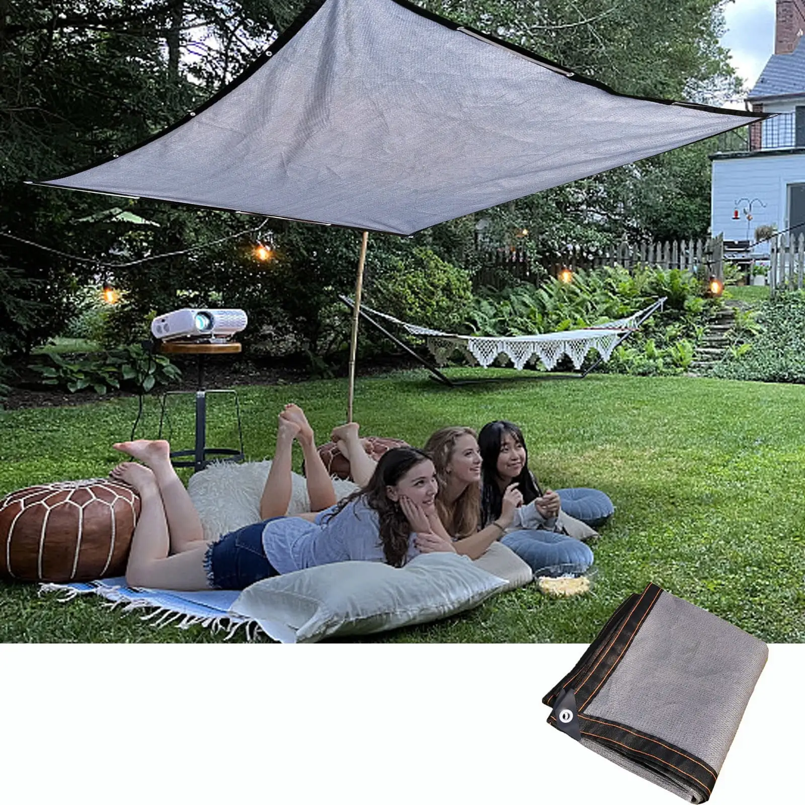 YMARPT 90% Shade Fabric Sun Shade Cloth Privacy Screen With Reinforced Grommets For Outdoor Patio Garden Pergola Cover Canopy for Pool Ponds Outdoor