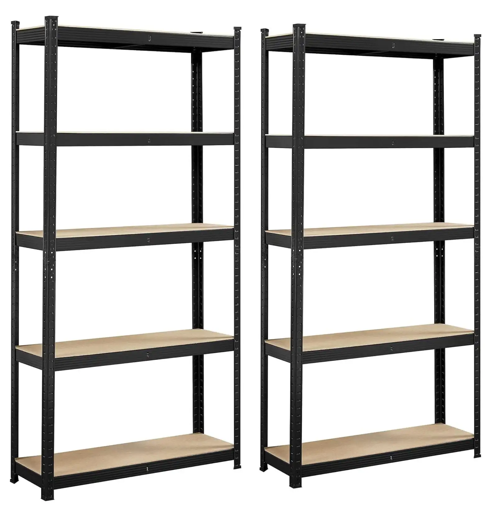 YOSITiuu 2PCS Storage Shelves 5 Tier Adjustable Metal Shelving Unit Utility Shelves Garage Storage Racks for Warehouse Garage Pantry Kitchen- Black. 35.5 x 12 x 71 Inch