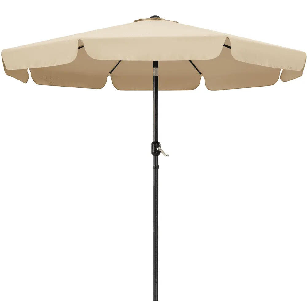 Yaheetech 9ft Outdoor Umbrella with Push Button Tilt. Tan