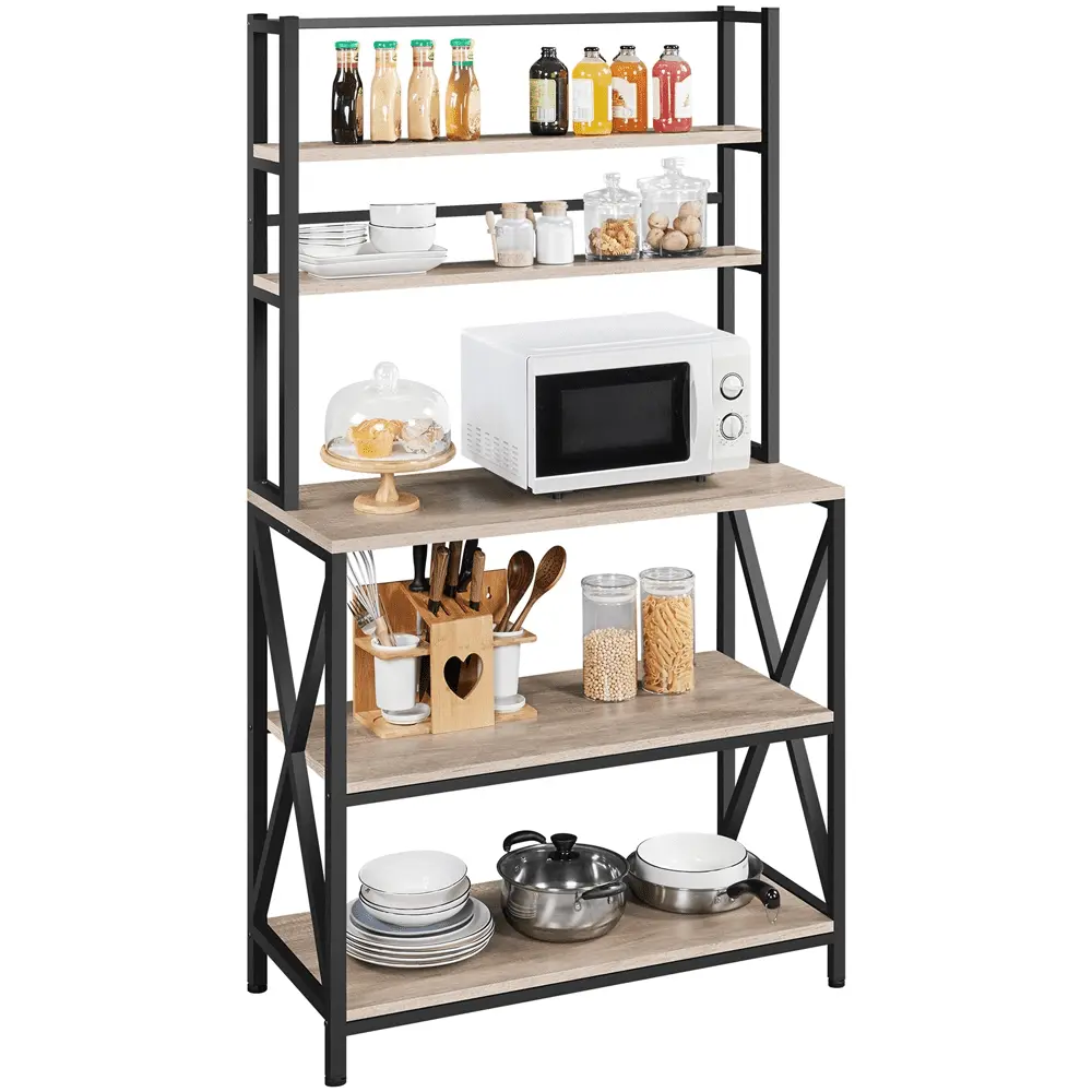 Yaheetech Industrial 5-Tier Baker's Rack Storage Shelf for Kitchen. Gray