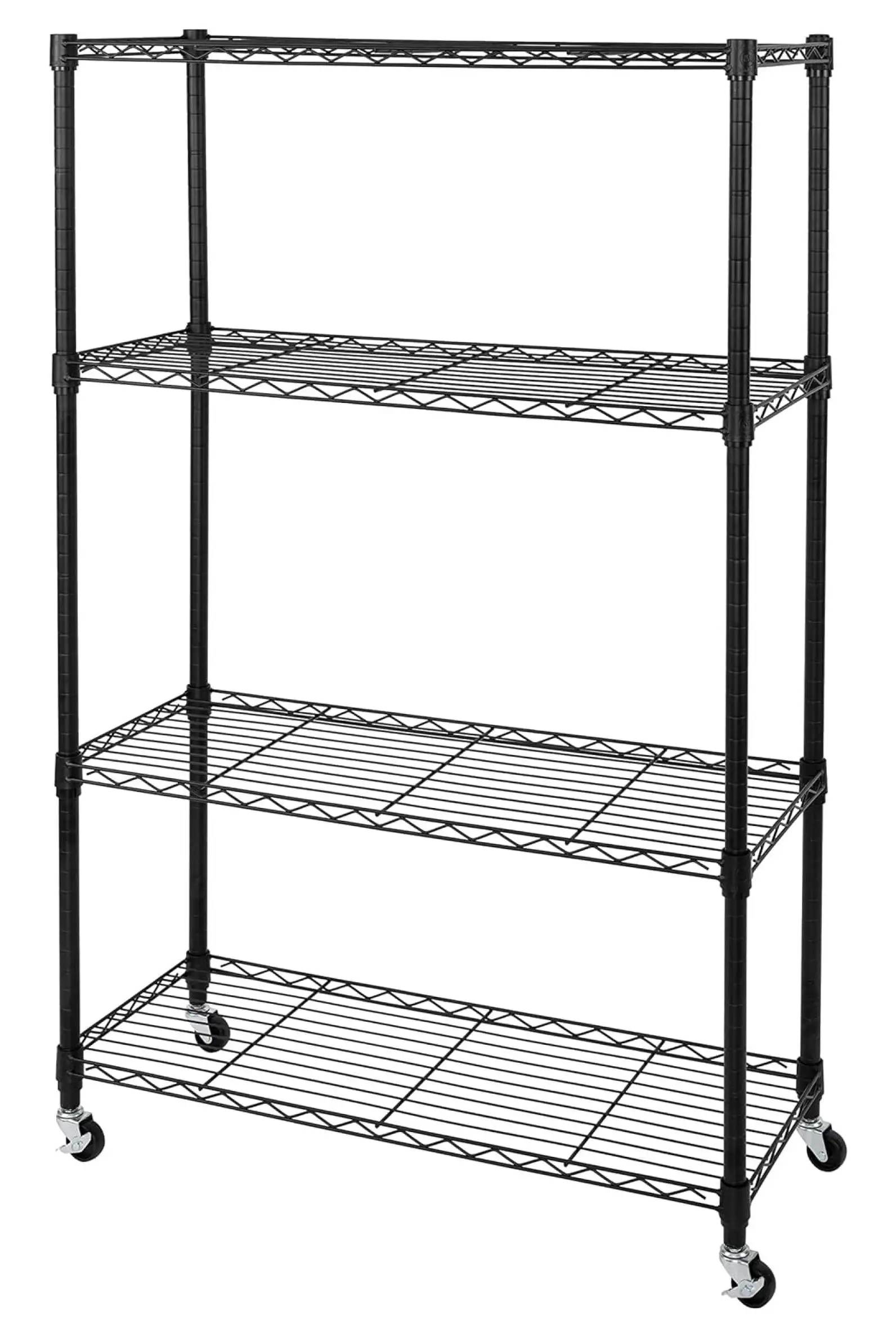 Yunhouse Solid Steel Wire Shelving Storage Unit Adjustable Shelves Organizer Rack. for Home. Kitchen. Office. Garage. Bedroom. Closet. Black. 4-Tier. 36 W x 14 D