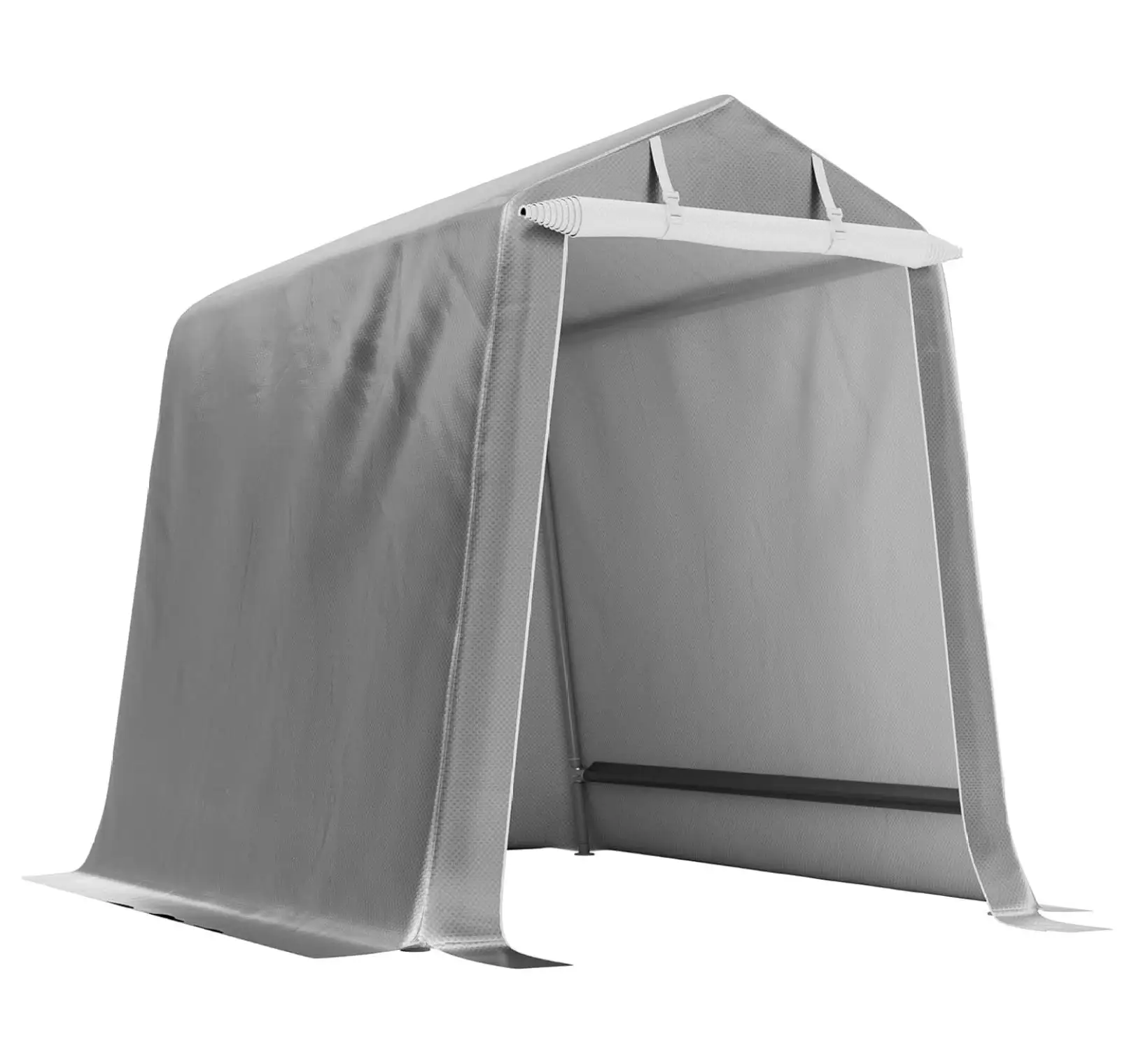 ZHANGHU Storage Shelter. 6X8 ft Portable Shed. Outdoor Storage Shed with Rolled up Zipper Doors. UV Resistant and Waterproof Carport for Motorcycle. Bike. Garden Tools