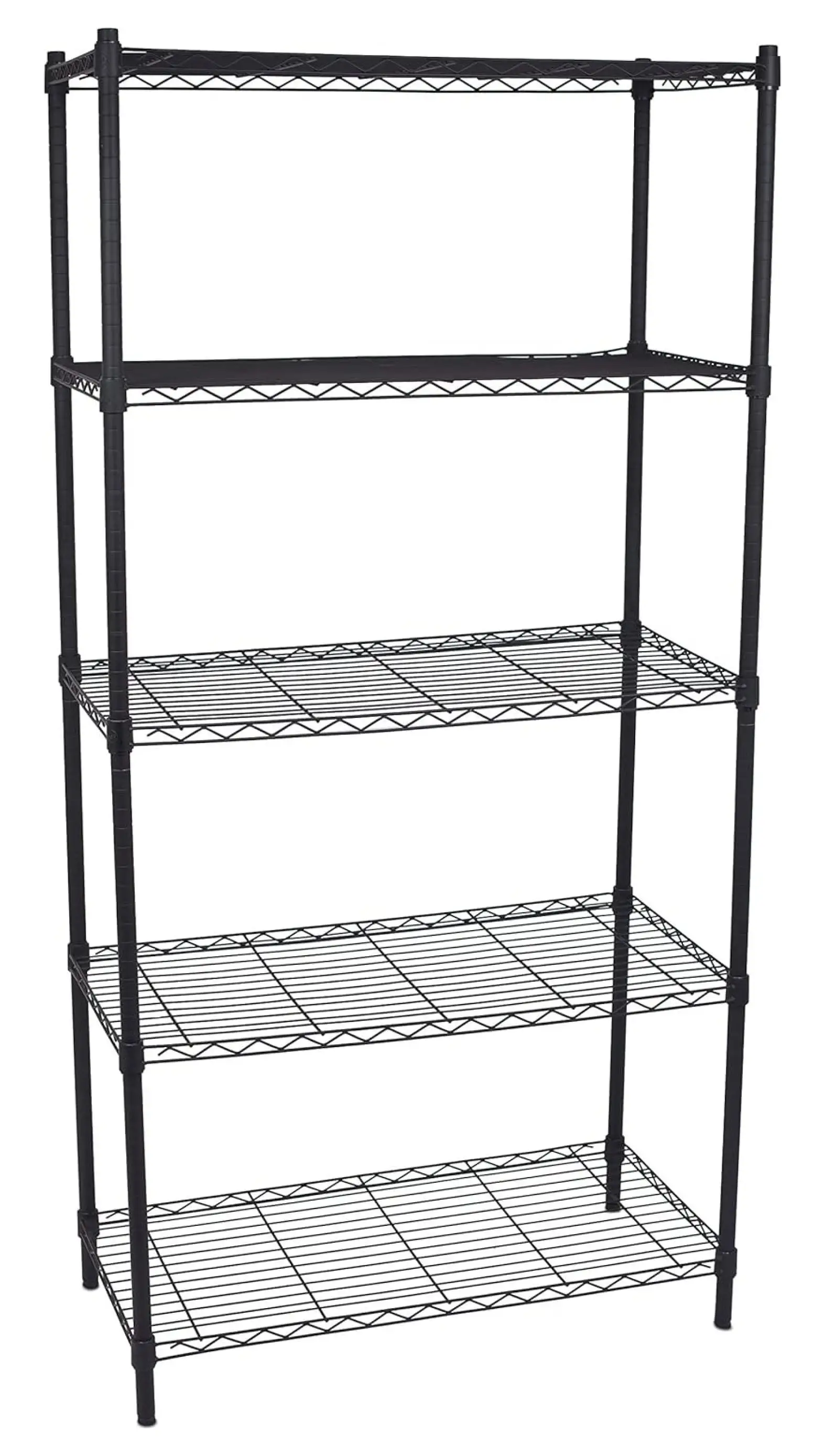 ZHI-22 5-Shelf Adjustable Wire Shelving | 200 lbs. per Shelf | Heavy Duty Storage Shelving | Wire Rack Organizer | 36 W x 18 D x 72 H