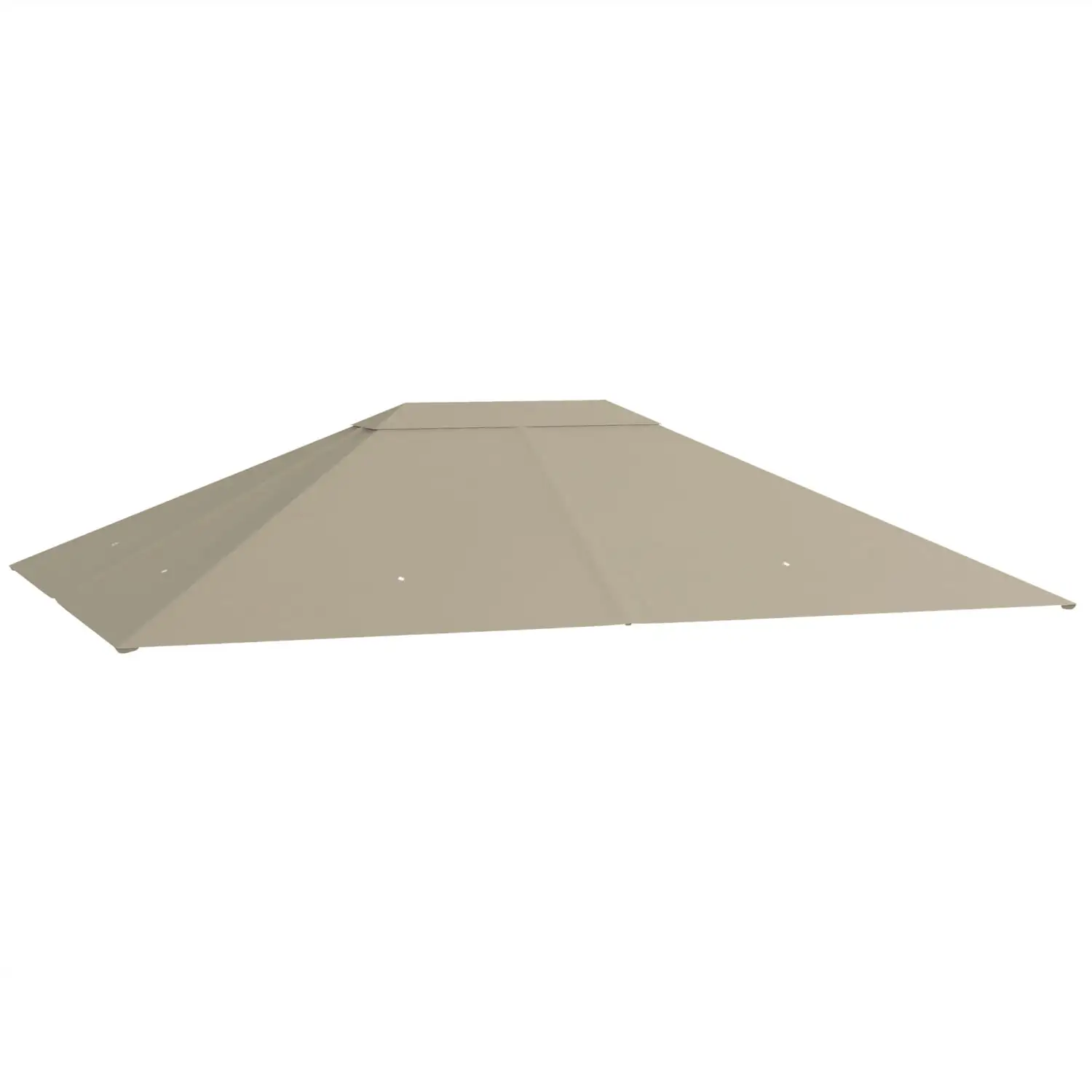 ZJbiubiuHome 10' x 13' Gazebo Canopy Replacement Outdoor Gazebo Cover Top Roof Replacement with Vents and Drain Holes (TOP COVER ONLY) Khaki