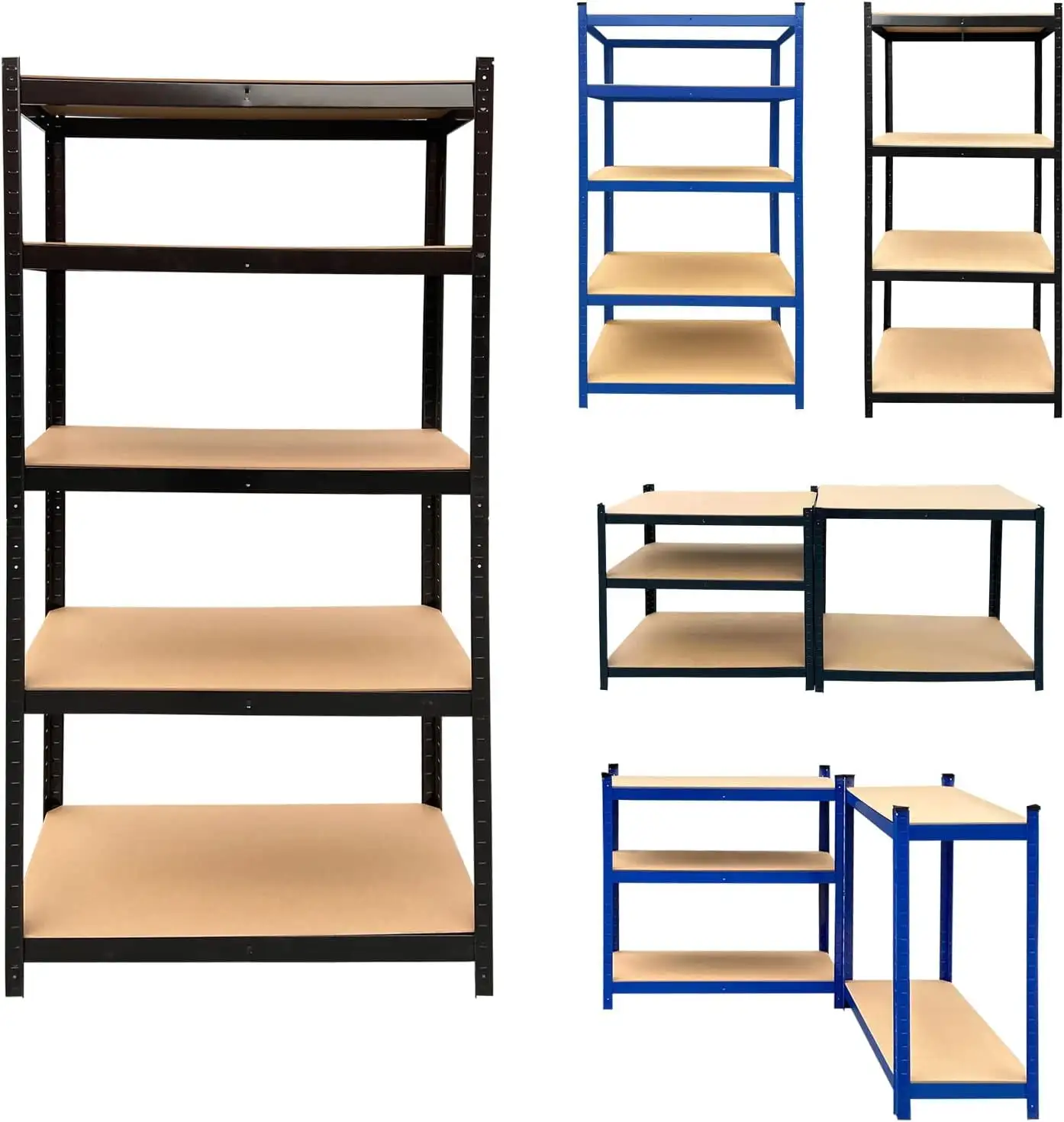 ZWNLKQG Shelves 4 Tier Metal Garage Shelving Units Heavy Duty Racking Shelves for Kitchen Shelving Units for Garage Shelving for Shed Workshop Office Warehouse 875KG Capacity