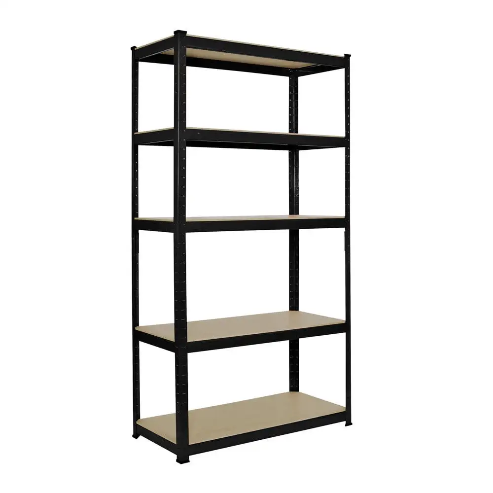 Zimtown 5 Tier Heavy Duty Steel Shelving Unit. 11.8W x 29.5D x 59H Garage Storage Rack Black