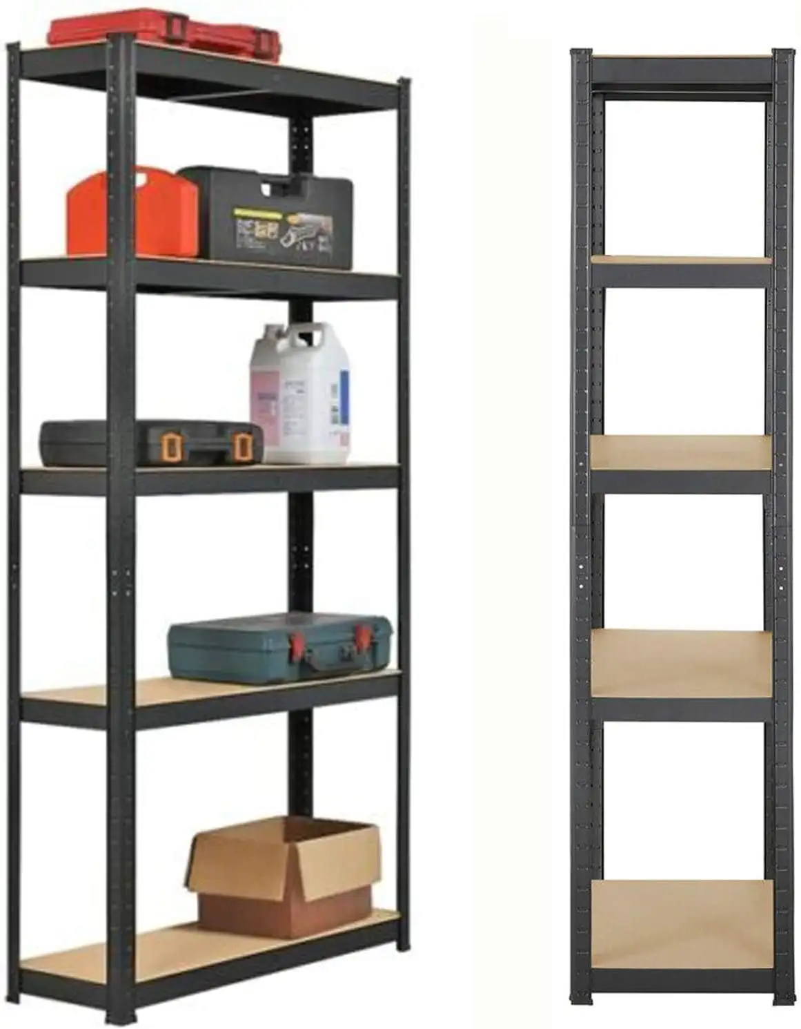 Dayplus 5 Tier Heavy Duty Metal Shelves Racking Unit 750KG Capacity Storage Shelf 150CM