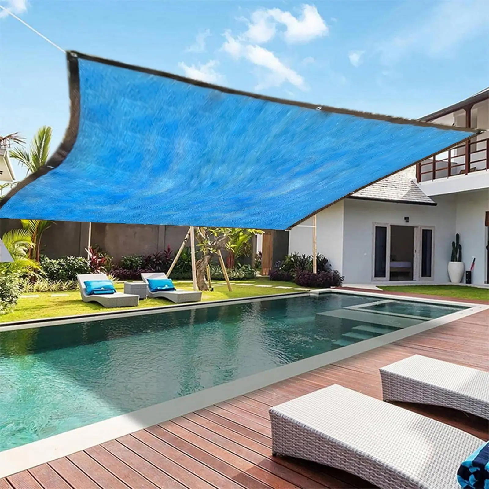 allowith Rectangle Sun Shade Sails for Patios Sun UV Blocking Outdoor Canopy. Sunshades for Backyard. Lawn and Garden and All Outdoor Activities. Sand