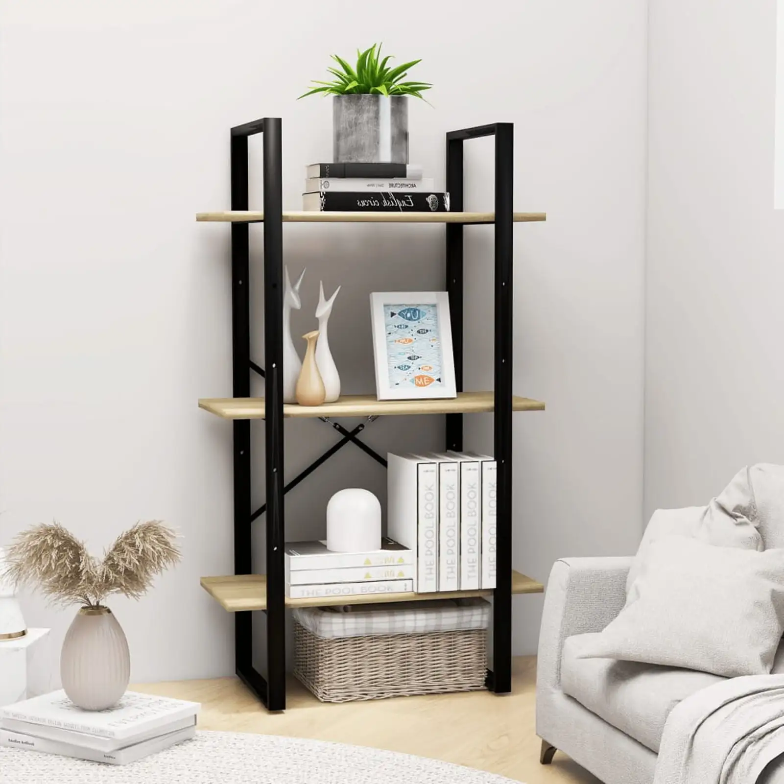 ametoys Storage Shelf Sonoma Oak 23.6x11.8x41.3 Engineered Wood