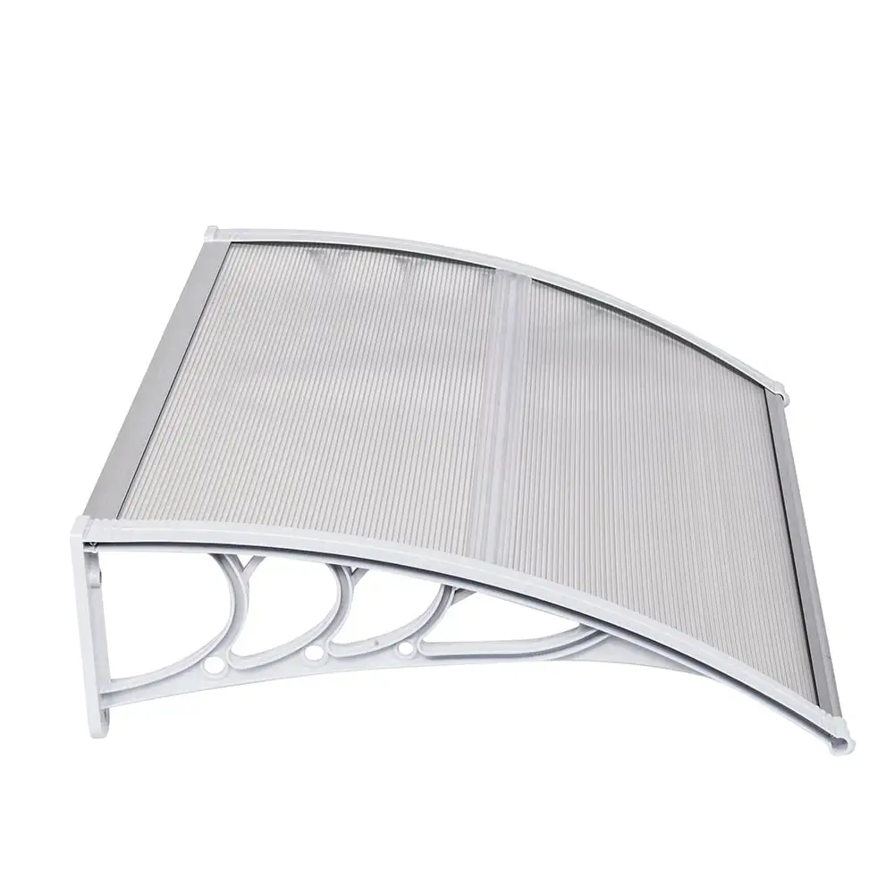 Private Jungle 39x 31.5 Household Application Door & Window Awnings Cover UV Rain Snow Protection One-Piece Transparent Board & White Holder