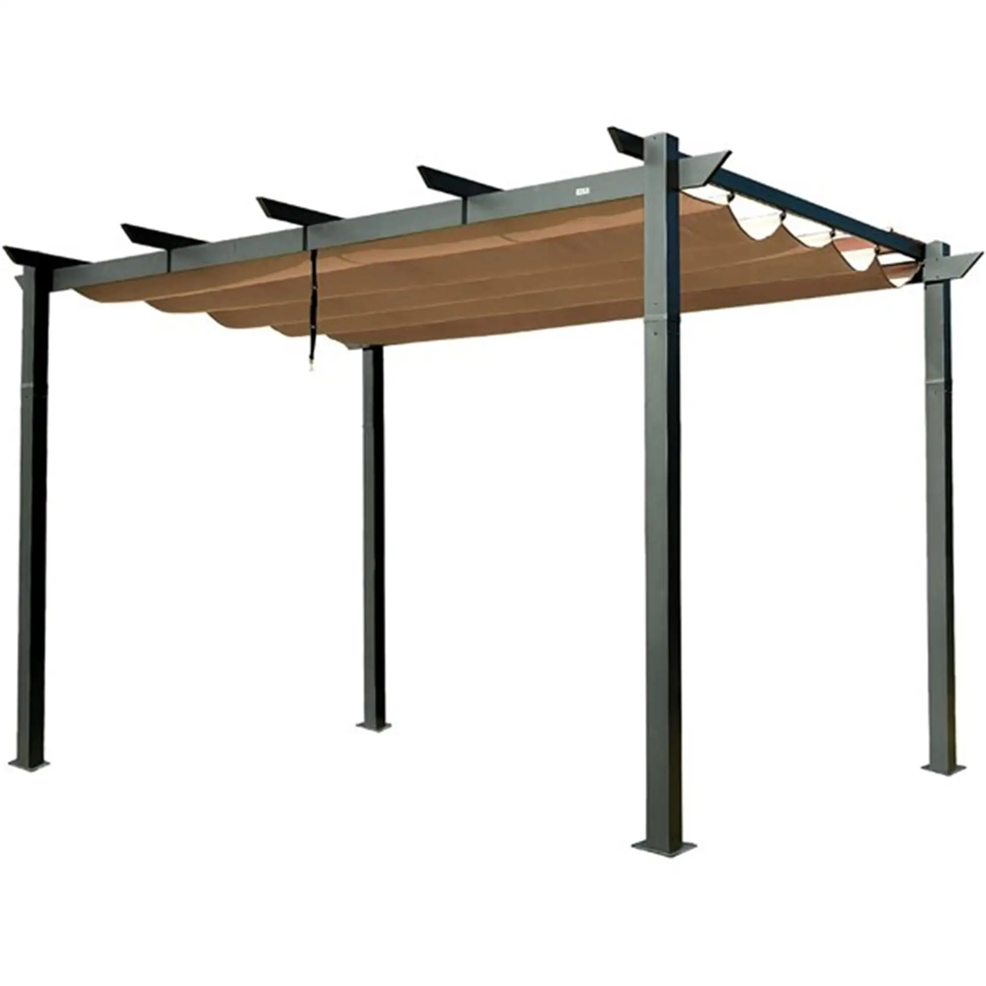 TSKER Outdoor Retractable Pergola with Weather-Resistant Sun Shade Canopy. Aluminum Pergola Gazebo for BBQ. Party. Wedding. Patio. Backyard. Deck. Garden