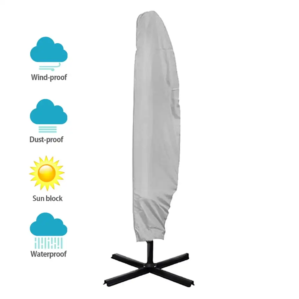 Gotydi Parasol Banana Umbrella Cover Patio Shield Waterproof Cantilever Outdoor Garden