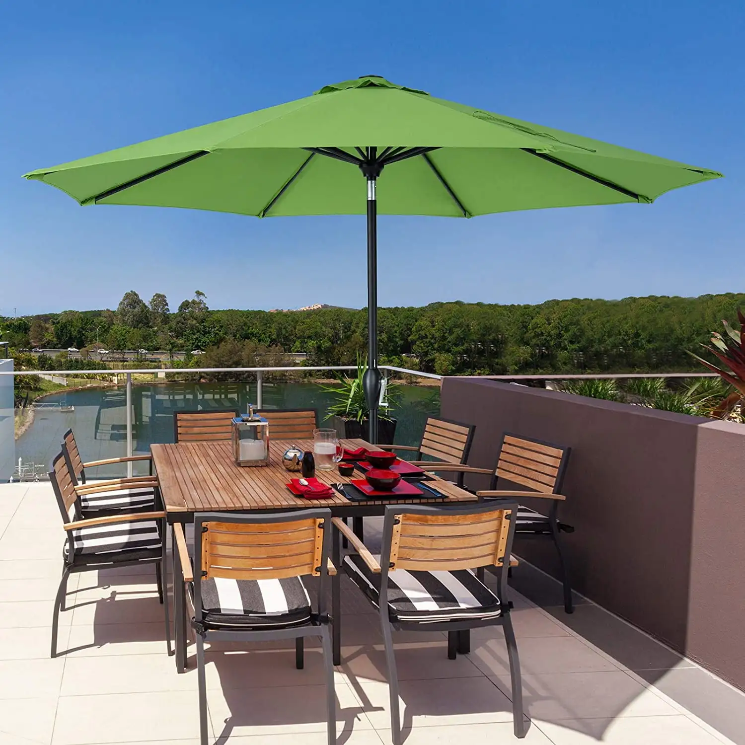 Tempera 9FT Auto Tilt patio umbrella