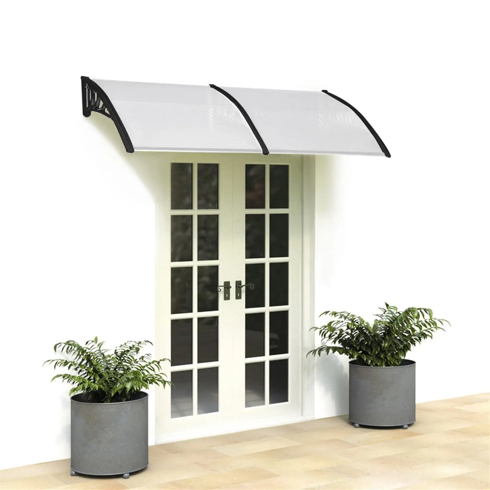 Outdoor Awning 80x 40 Front Door Window Patio Canopy Rain Cover UV Protected Gray