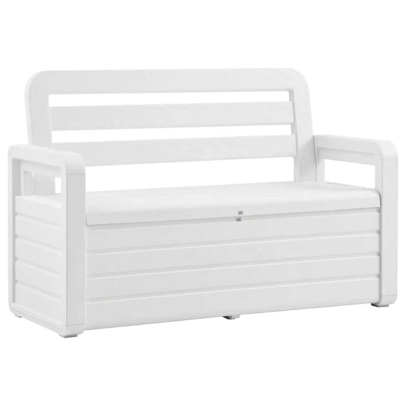 moobody Garden Storage Bench with Lockable Storage Compartment Deck Box for Backyard. Balcony. Park. Furniture 52.2 x 22.8 x 35 Inches (W x D x H)