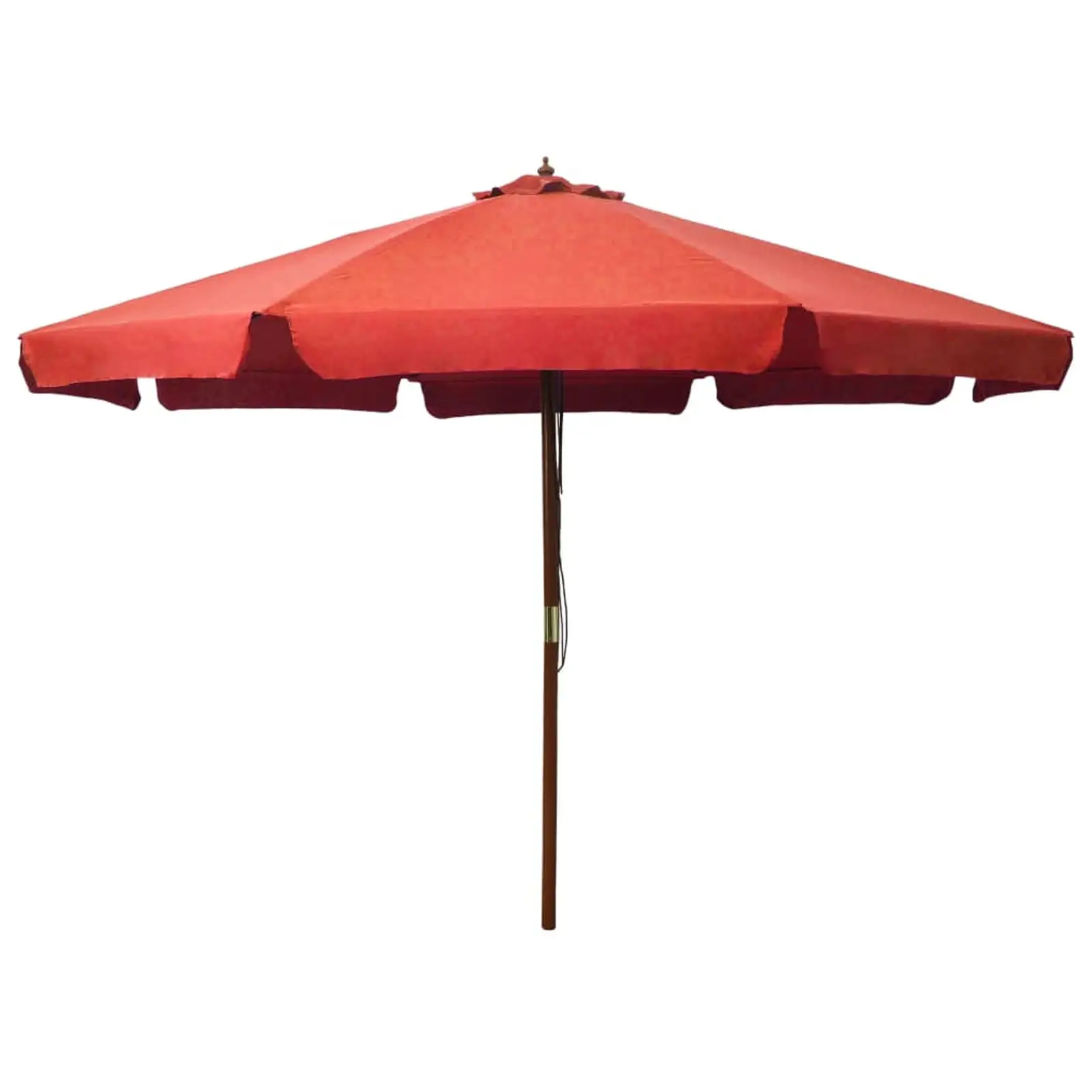 moobody Garden Umbrella with Wooden Pole Folding Parasol for Patio. Backyard. Terrace. Poolside. Lawn. Supermarket. Furniture 129.9 x 100 Inches (Diameter x H)