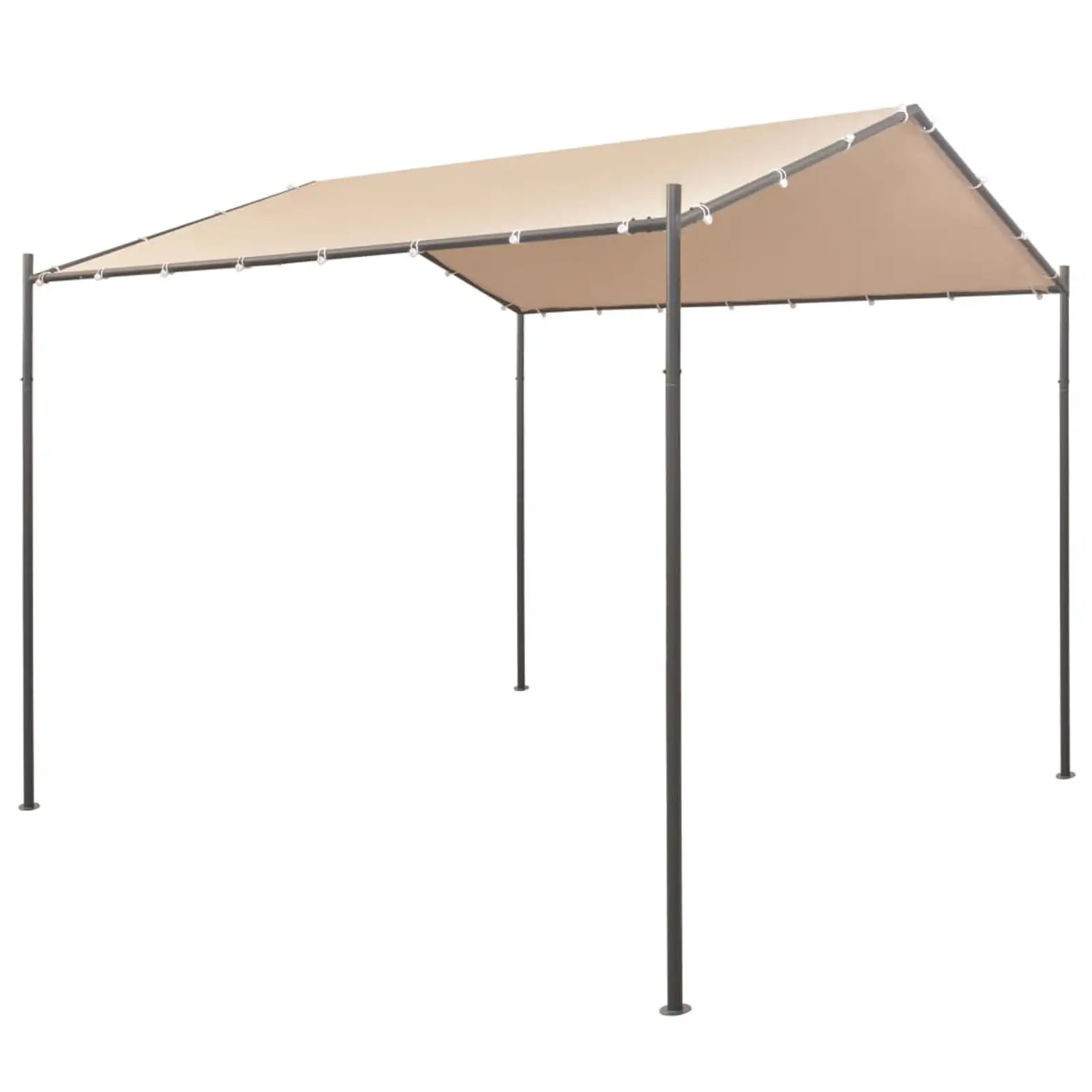 moobody Gazebo Pavilion Tent Canopy 118.1x118.1 Steel Beige