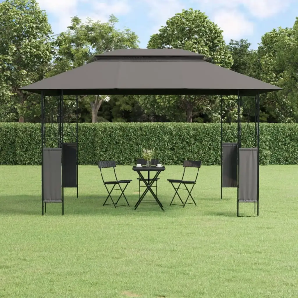 moobody Gazebo with Roof Anthracite 157.5x118.1x106.3 Steel