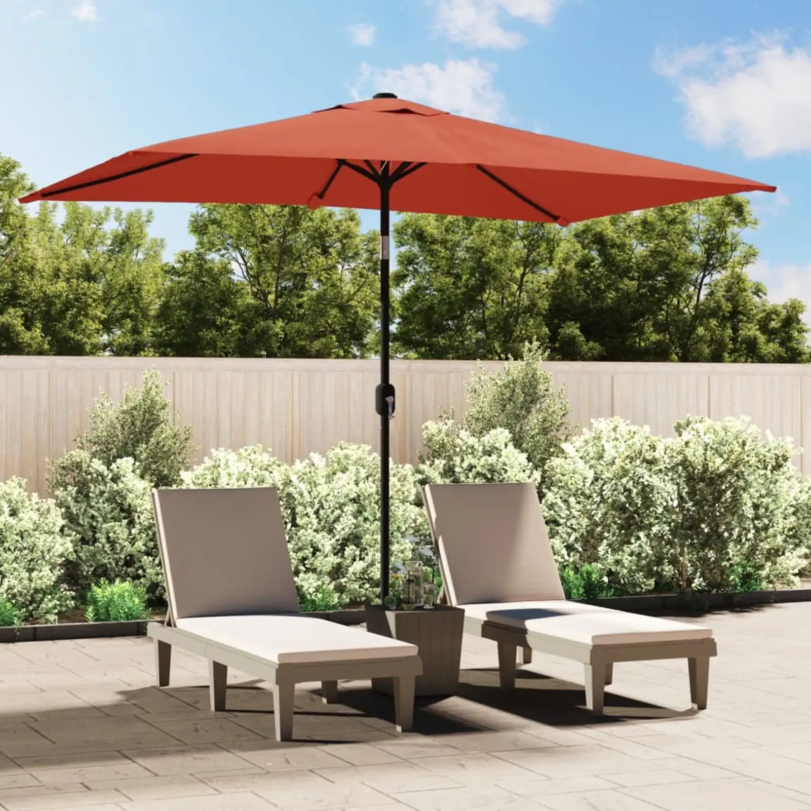 moobody Parasol with Metal Pole. Folding Beach Umbrella for Garden. Patio. Backyard. Terrace. Poolside 118 x 78.7 x 99.2 Inches (L x W x H)