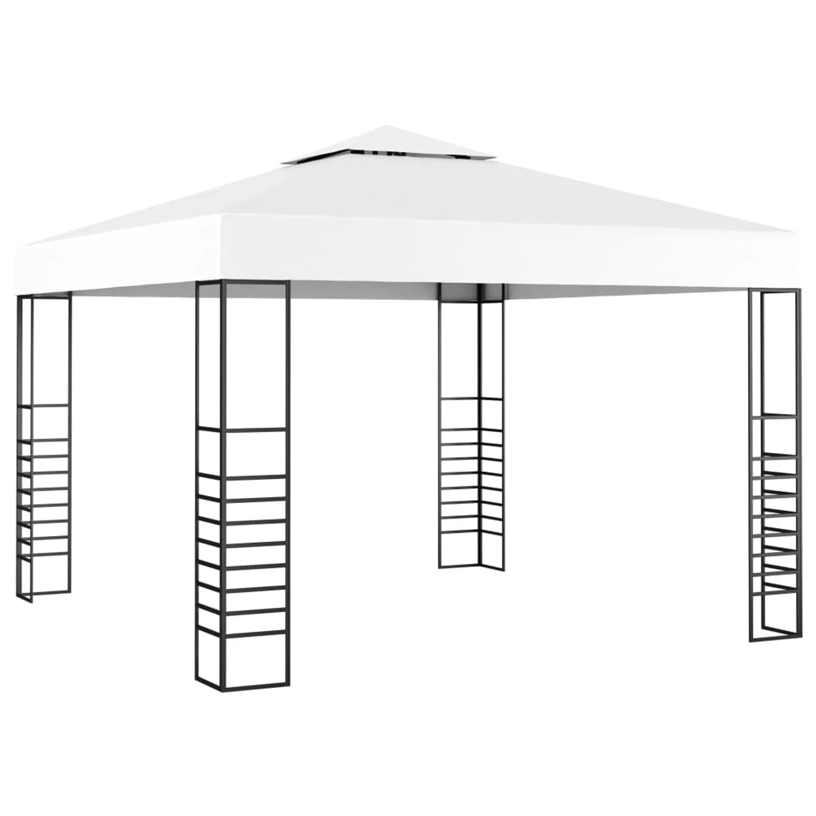 moobody Party Tent Gazebo Canopy Fabric Roof Sun Shade Shelter White for Patio. Wedding. BBQ. Camping. Festival Events 118.1 x 118.1 x 106.2 Inches (L x W x H)