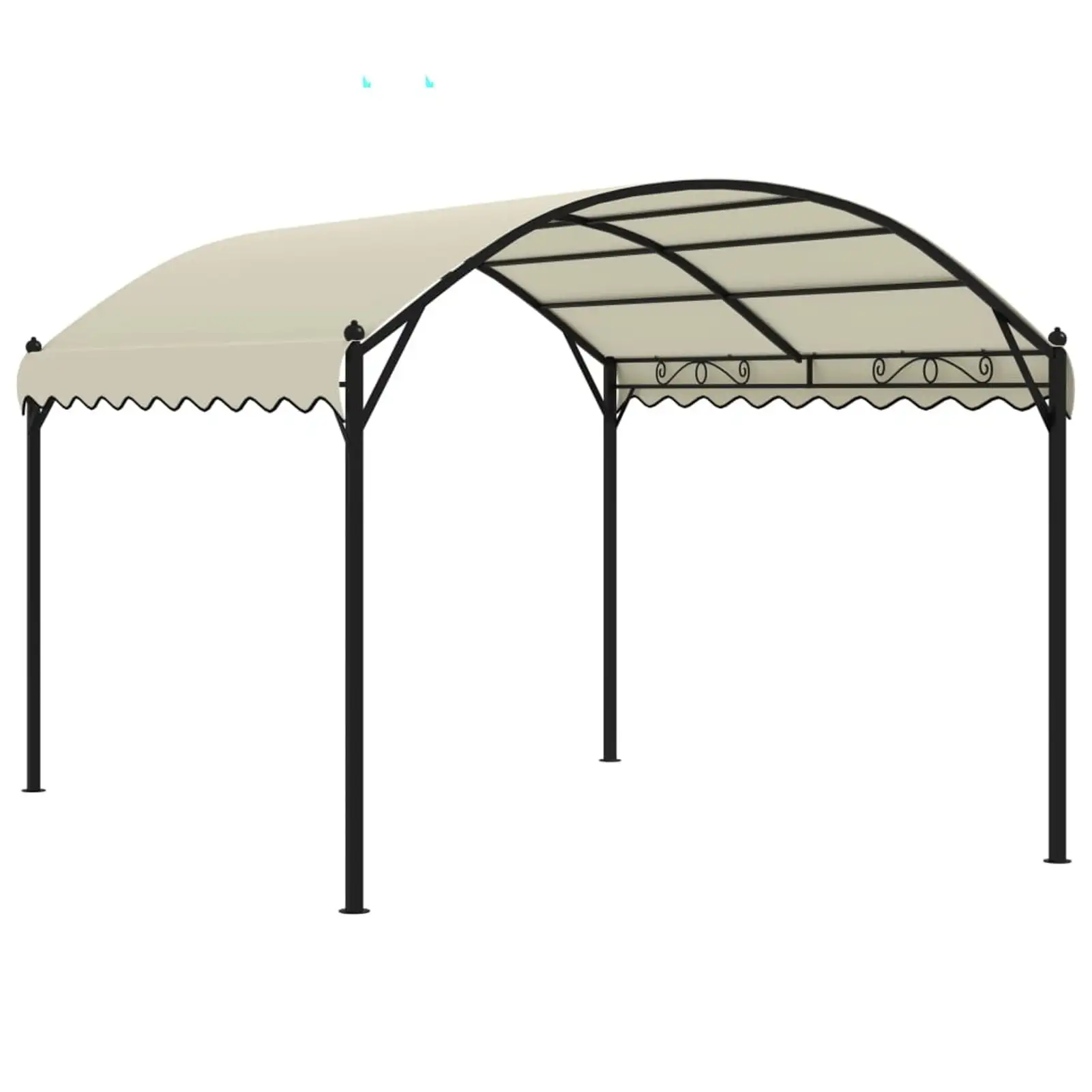 moobody Party Tent Gazebo Canopy Sun Shade Shelter Steel Frame Cream for Patio. Wedding. BBQ. Camping. Festival Events 157.5 x 118.1 x 102.4 Inches (L x W x H)