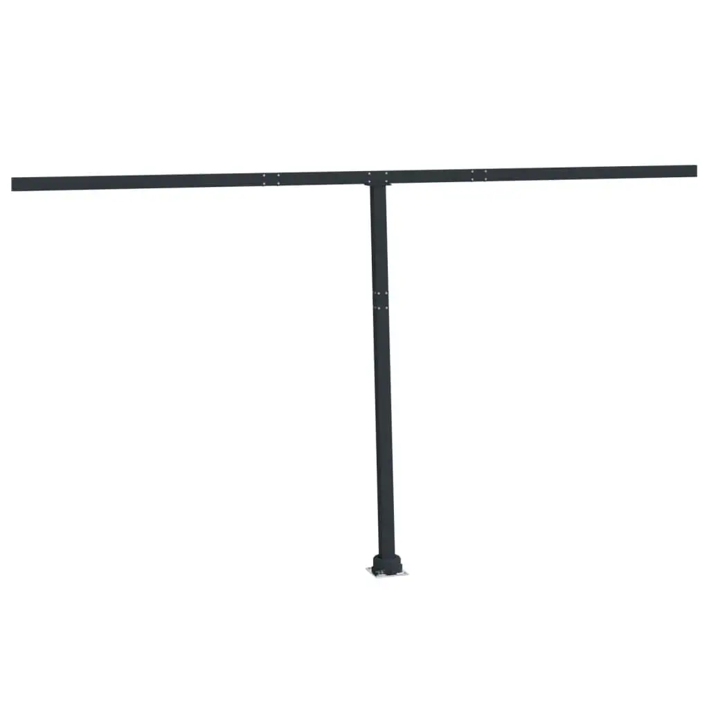 vidaXL Awning Post Set Outdoor Patio Metal Sun Shade Pole Support Canopy Iron