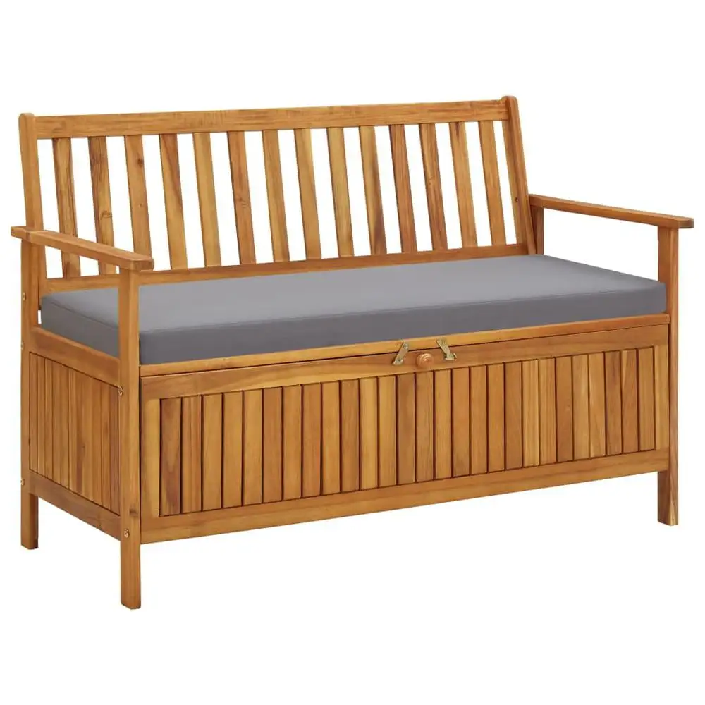 vidaXL Garden Storage Bench 47.2 Solid Acacia Wood. 310276