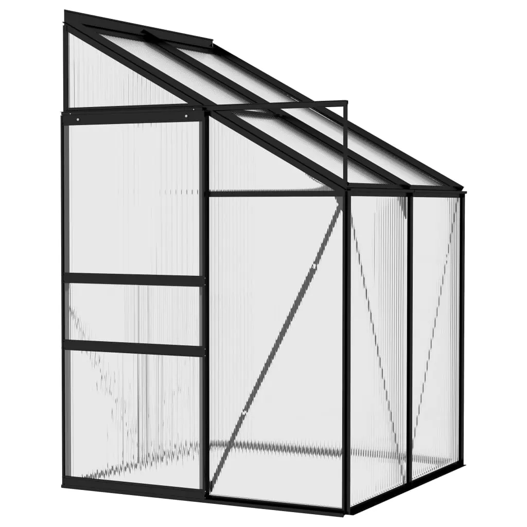 vidaXL Greenhouse Garden Shed Conservatory Nursery House Anthracite Aluminum