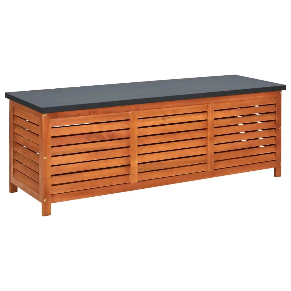 vidaXL Outdoor Storage Deck Box Chest for Patio Cushions Solid Eucalyptus Wood