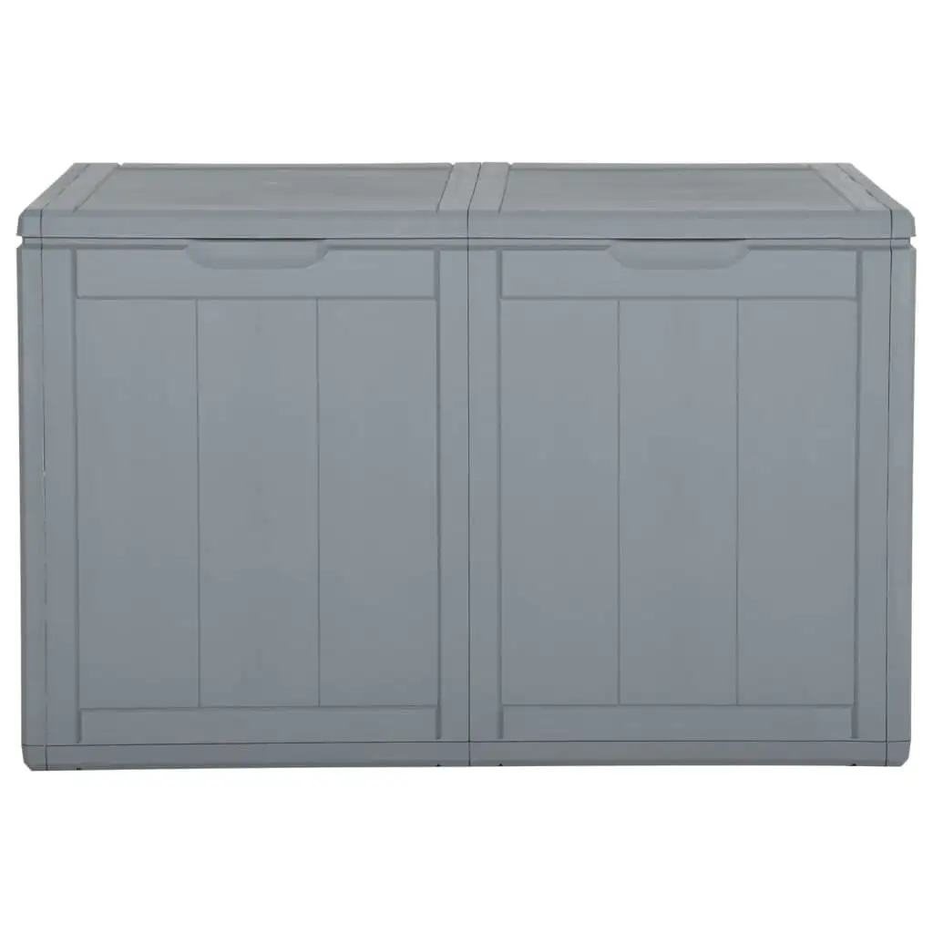 vidaXL Patio Storage Box 47.6 gal Gray PP Rattan