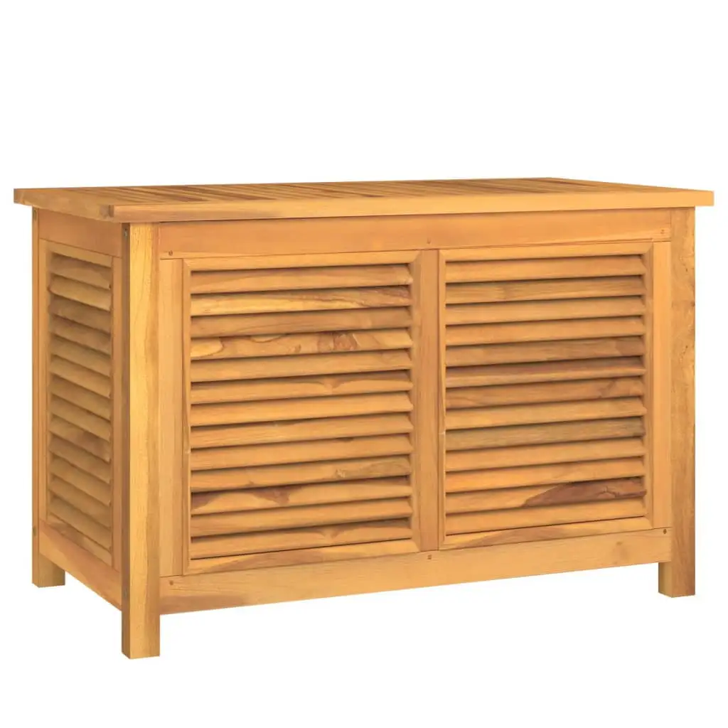 vidaXL Patio Storage Box Outdoor Cushion Storage with Bag Solid Wood Teak