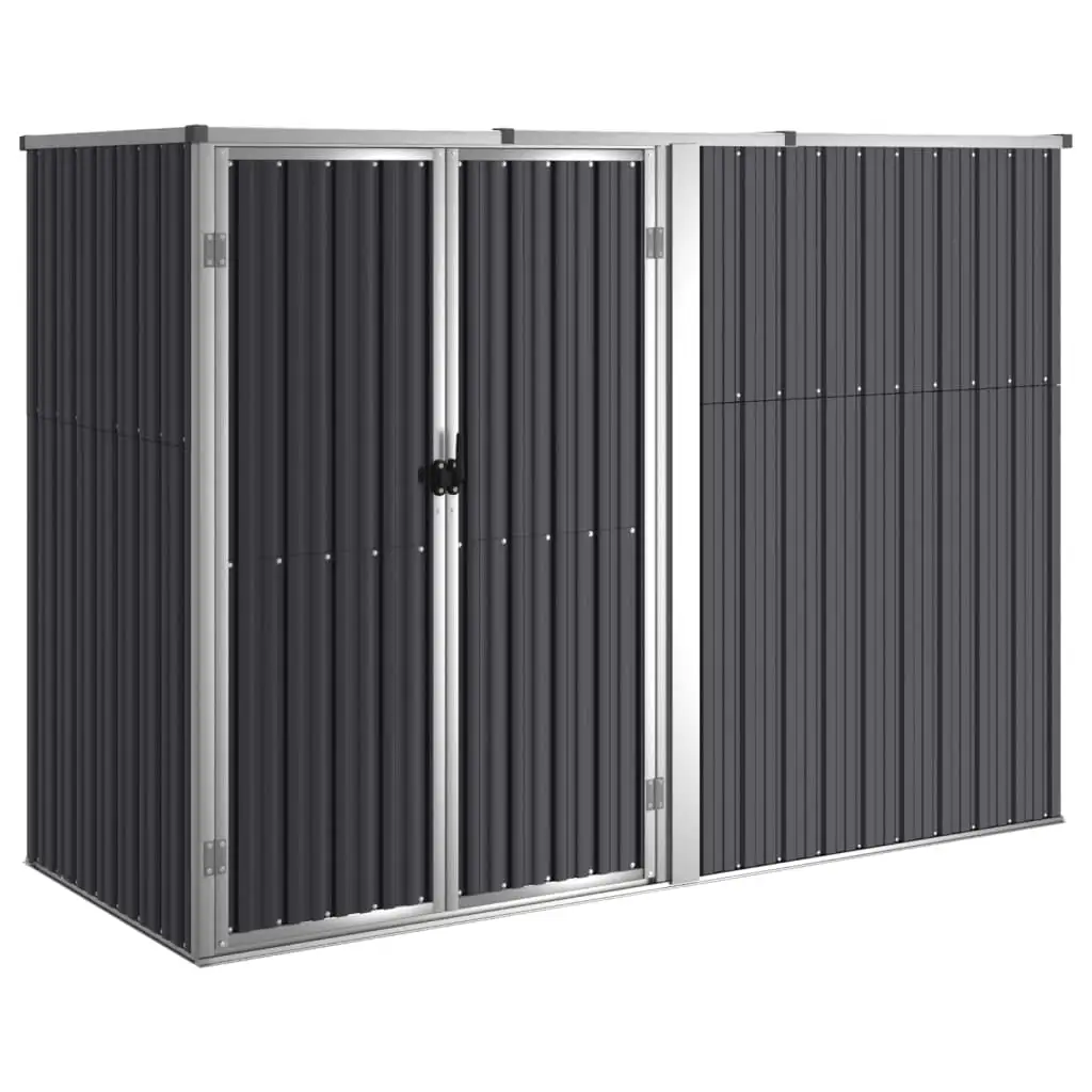 vidaXL Tool Shed Outdoor Storage Shed with Lockable Door Galvanized Steel